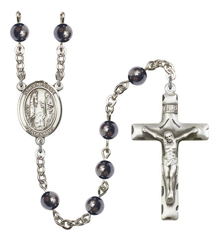 8041-Mens St. Genevieve Rosary, Available in 7 Colors