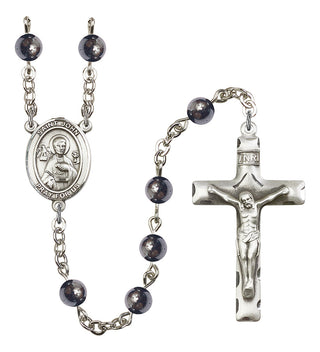 8056-Mens St. John the Apostle Rosary, Available in 7 Colors