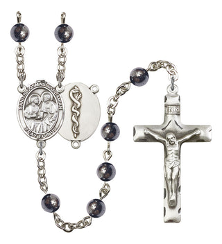 8132S8-Mens Sts. Cosmas & Damian / Doctors Rosary, Available in 7 Colors