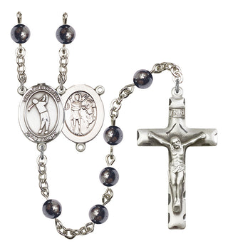 8162-Mens St. Sebastian/Golf Rosary, Available in 7 Colors