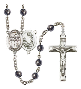 8180-Mens St. Cecilia / Choir Rosary, Available in 7 Colors