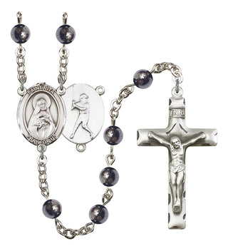 8181-Mens St. Rita / Baseball Rosary, Available in 7 Colors