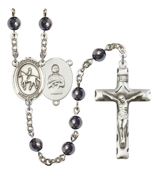 8182-Mens St. Kateri/Equestrian Rosary, Available in 7 Colors