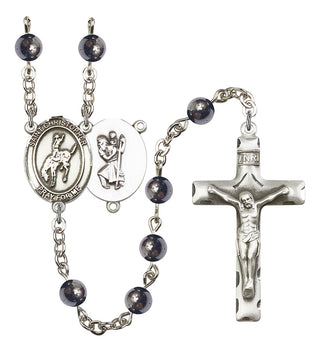 8192-Mens St. Christopher / Rodeo Rosary, Available in 7 Colors