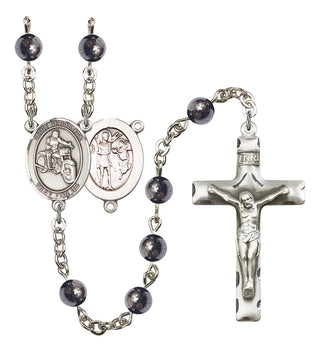 8197-Mens St. Sebastian / Motorcycle Rosary, Available in 7 Colors