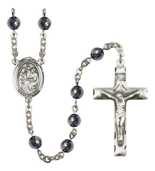 8218-Mens Holy Family Rosary, Available in 7 Colors