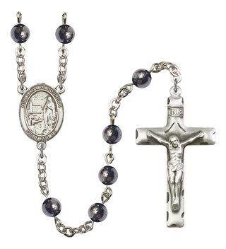 8288-Mens O/L of Lourdes Rosary, Available in 7 Colors