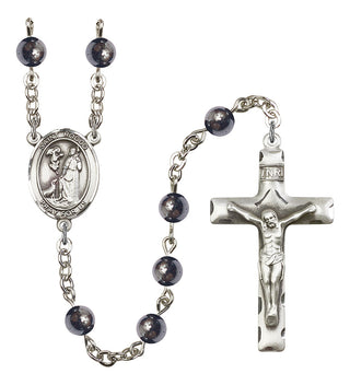 8377-Mens St. Rocco Rosary, Available in 7 Colors