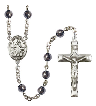 8387-Mens St. Bernadine of Sienna Rosary, Available in 7 Colors