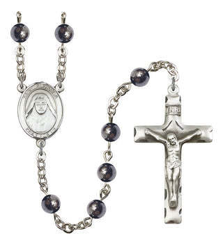 8406-Mens St. Alphonsa of India Rosary, Available in 7 Colors