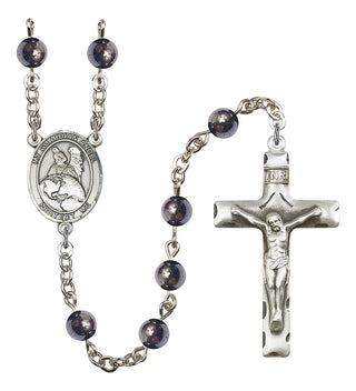 8440-Mens Guardian Angel Protector Rosary, Available in 7 Colors