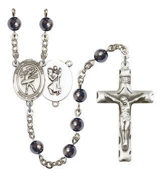 8512-Mens St. Christopher / Dance Rosary, Available in 7 Colors