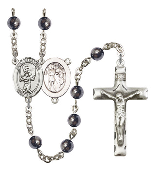 8600-Mens St. Sebastian / Baseball Rosary, Available in 7 Colors