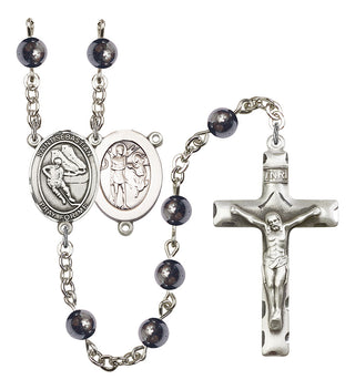 8604-Mens St. Sebastian / Hockey Rosary, Available in 7 Colors