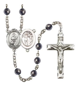 8607-Mens St. Sebastian / Softball Rosary, Available in 7 Colors