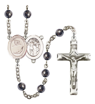 8613-Mens St. Sebastian/Gymnastics Rosary, Available in 7 Colors