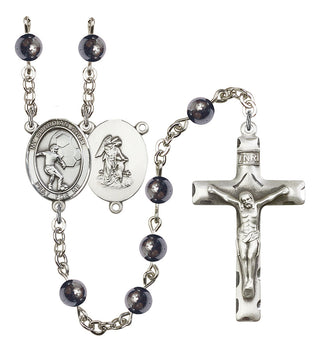 8703-Mens Guardian Angel/Soccer Rosary, Available in 7 Colors