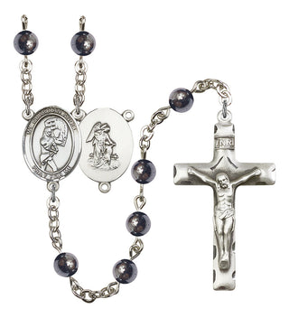 8707-Mens SOFTBALL/GUARDIAN ANGEL Rosary, Available in 7 Colors