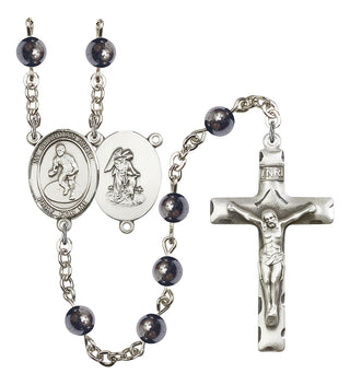 8708-Mens Guardian Angel / Wrestling Rosary, Available in 7 Colors