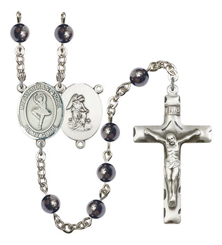 8712-Mens Guardian Angel/Dance Rosary, Available in 7 Colors