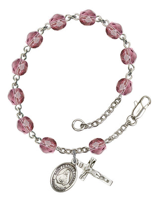 RB6000-9011 St. Frances Cabrini Rosary Bracelet, Available in 12 Colors