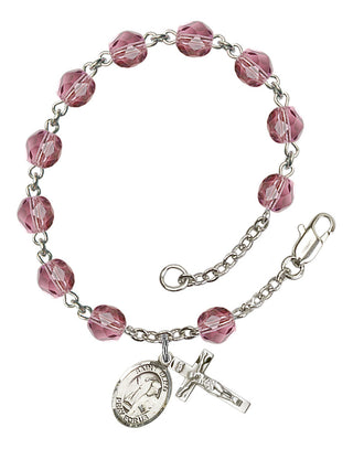 RB6000-9031 St. Elmo Rosary Bracelet, Available in 12 Colors