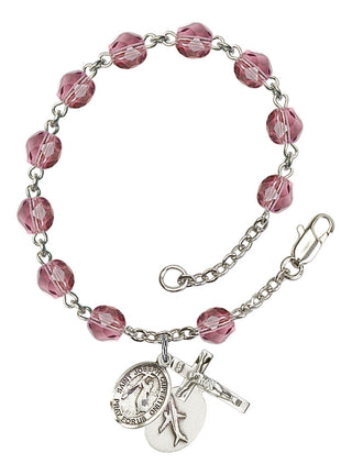 RB6000-9057 St. Joseph of Cupertino Rosary Bracelet, Available in 12 Colors