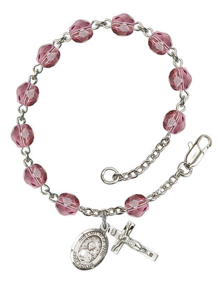 RB6000-9115 O/L of la Vang Rosary Bracelet, Available in 12 Colors