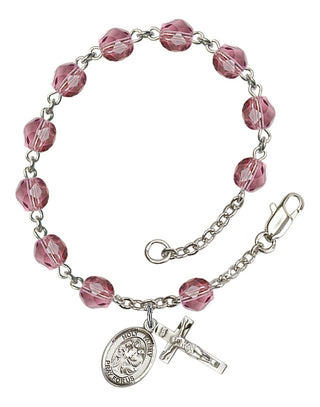 RB6000-9218 Holy Family Rosary Bracelet, Available in 12 Colors