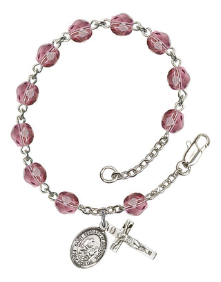 RB6000-9264 St. Bernard of Montjoux Rosary Bracelet, Available in 12 Colors