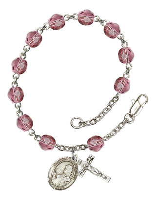 RB6000-9308 St. Finnian of Clonard Rosary Bracelet, Available in 12 Colors