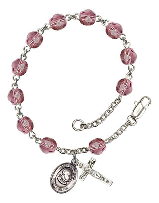 RB6000-9455 St. John XXIII Rosary Bracelet, Available in 12 Colors