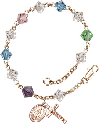 RB9587MC Rosary Bracelet