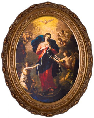 RMOC-927 Mary Undoer of Knots Oval Canvas