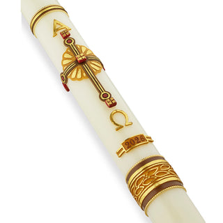 A Radiant Truth Paschal Candle - 51% Beeswax - Gold - ROOT-PASCHAL-#77