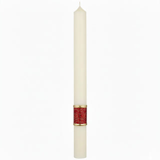 Red Matching Altar Candle for ROOT Paschal Candles - ROOT-PMAC-RED