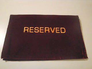 RURC6 Maroon Velvet Reserved Sign