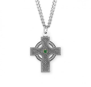 Sterling Silver Irish Celtic Cross Pendant - S1778E24