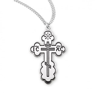 Sterling Silver Byzantine Cross - S3736BK20