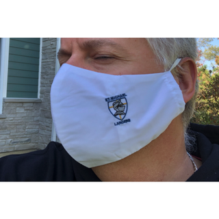 White Adult Face Mask St Michael's Logo - BVM-W-STMIKE