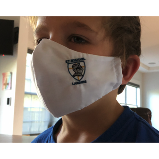 White Kids Face Mask St Michael's Logo - BVM-W-STMIKE-KIDS