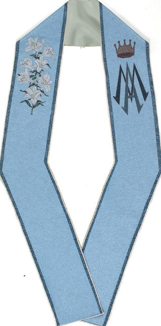 SD028 Marian Symbol Deacon Stole