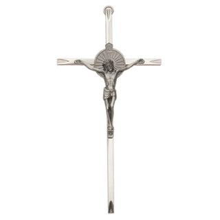 SE01135 7" Brass Silver-plated Cross