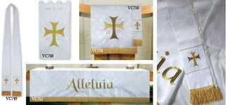 VC753 Maltese Cross Jacquard Paraments - White