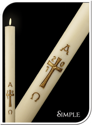 Simple Cross Dadant Paschal Candle