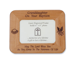 Granddaughter Baptism Wood Frame - SP20-113