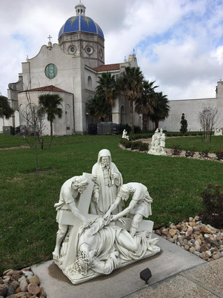 F7450-63AS Fiberglass Antique Stone Stations of The Cross