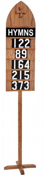 T0060 Oak Hymnal Board