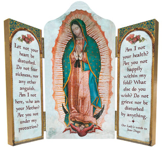 Trip-306 Our Lady of Guadalupe Triptych Plaque