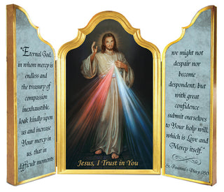 Trip-35 Divine Mercy Triptych Plaque